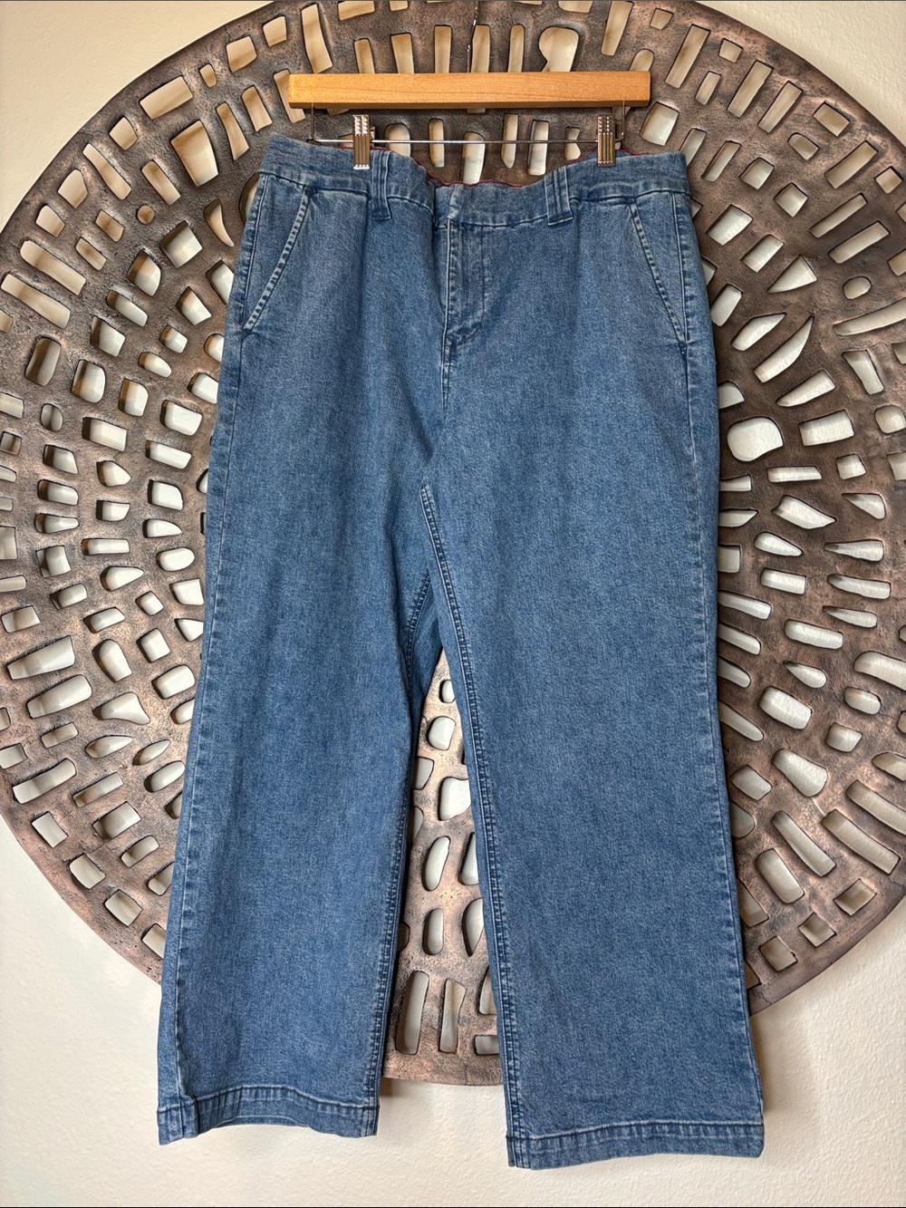 💙 Tommy Hilfiger High Rise Straight Leg Jeans Women’s 16 Medium Wash Stretch 💙